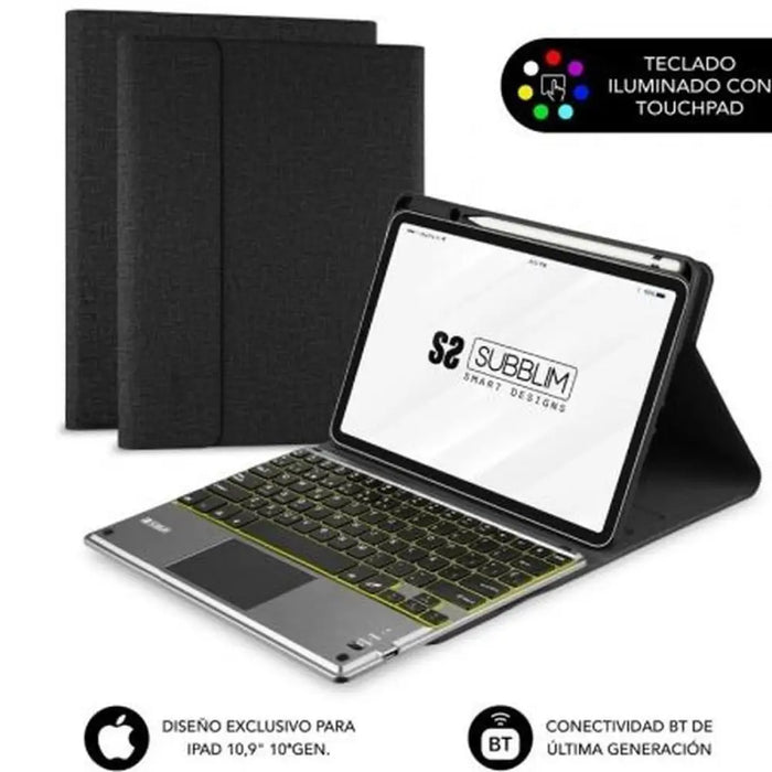 Tablet cover Subblim SUBKT4-BTPI03 Black Spanish Qwerty QWERTY - Електроника Телефони и таблети<<<Компютри|