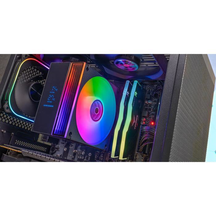 Mars Gaming MCPU-LCD Processor Air cooler 12 cm Black 1 pc(s)