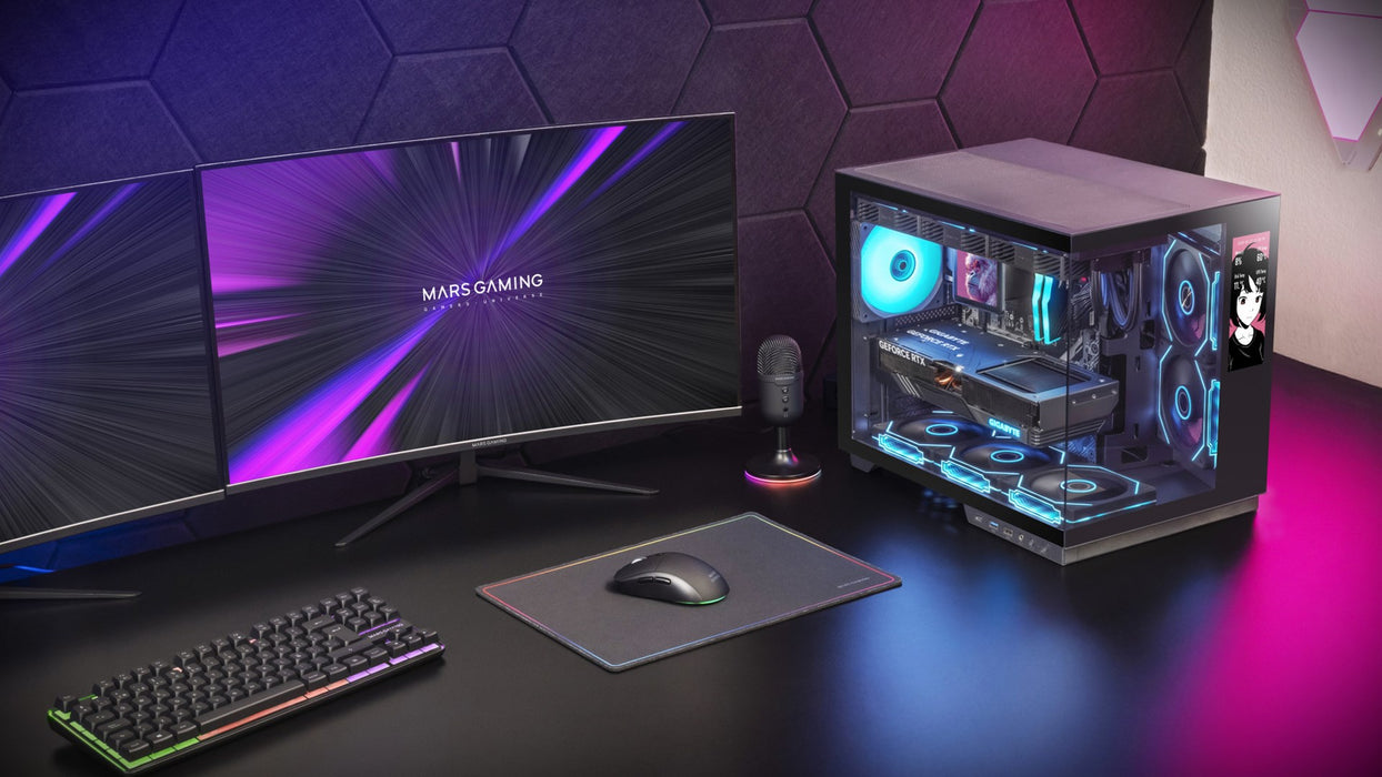 ATX Semi-tower Box Mars Gaming MCMIRAGE Black