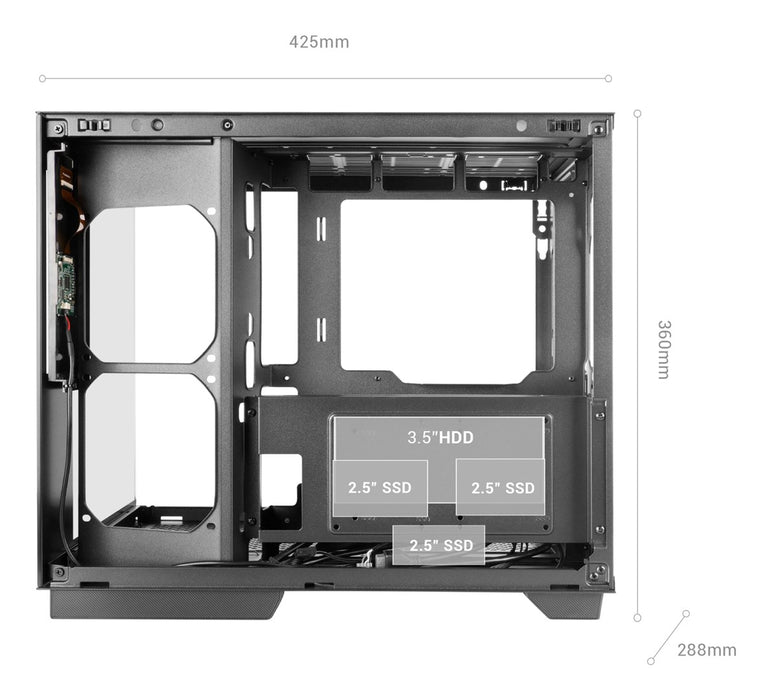 ATX Semi-tower Box Mars Gaming MCMIRAGE Black