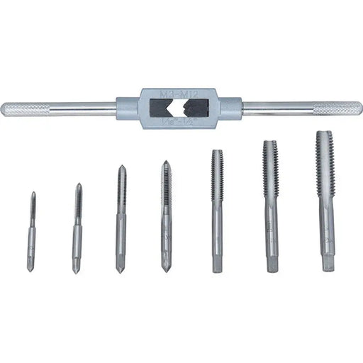 TAP SET 8 PIECES M3-M12 SIBRTECH - Метчици и плашки<<<Ръчни инструменти<<<Инструменти и железария<<<Praktiker&&&Метчици