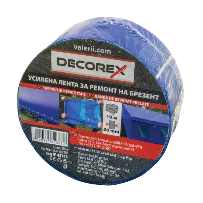 TAPE REPAIR TAPE DARK BLUE 50 MM X 10 M DECOREX - Ленти<<<Лепила и ленти<<<Подови и стенни