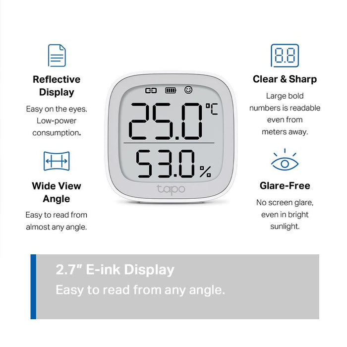 TP-Link Smart Temperature & Humidity Monitor T315, White EU