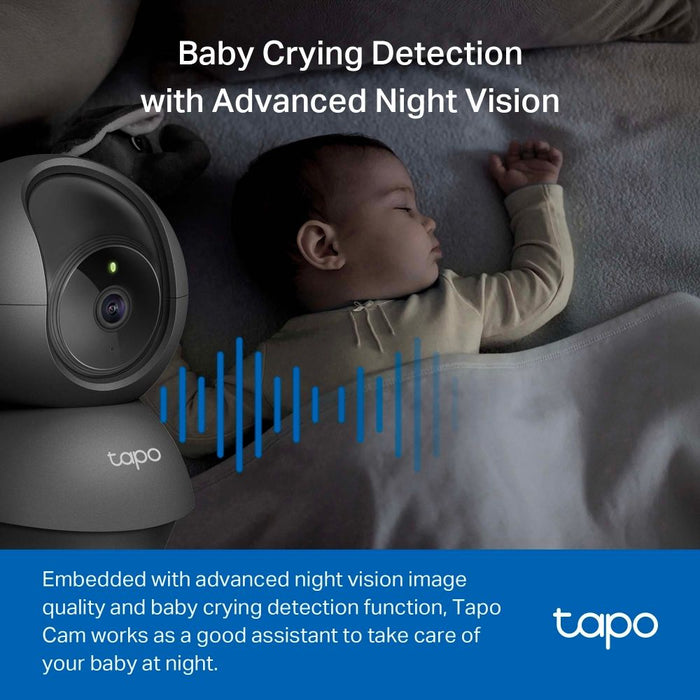 TP-Link Camera Tapo C201 Wi-Fi Indoor Pan/Tilt Security 1080p, 360 Degrees, Black EU