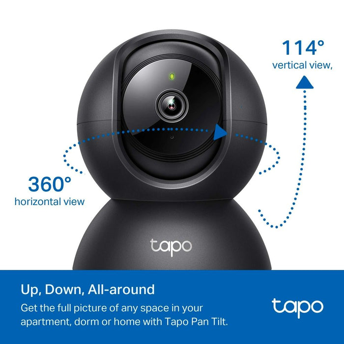 TP-Link Camera Tapo C201 Wi-Fi Indoor Pan/Tilt Security 1080p, 360 Degrees, Black EU