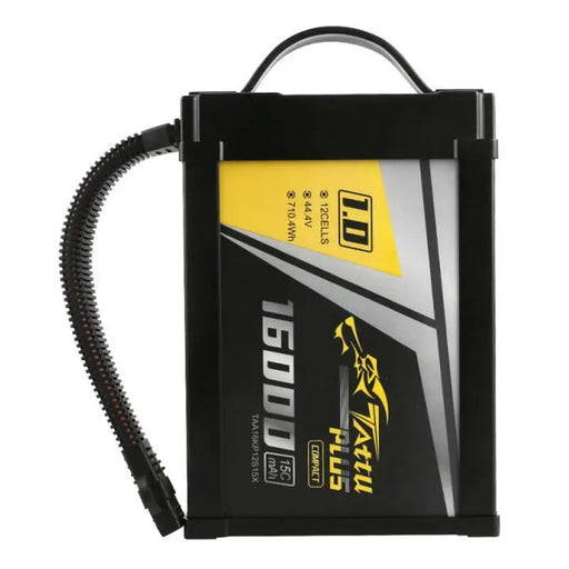 Tattu Plus 1.0 Compact version 16000mAh 12S 15C 44.4V Lipo battery pack with XT90-S Plug - Lithium