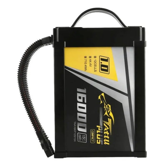 Tattu Plus 1.0 Compact version 16000mAh 12S 15C 44.4V Lipo battery pack with XT90-S Plug - Lithium