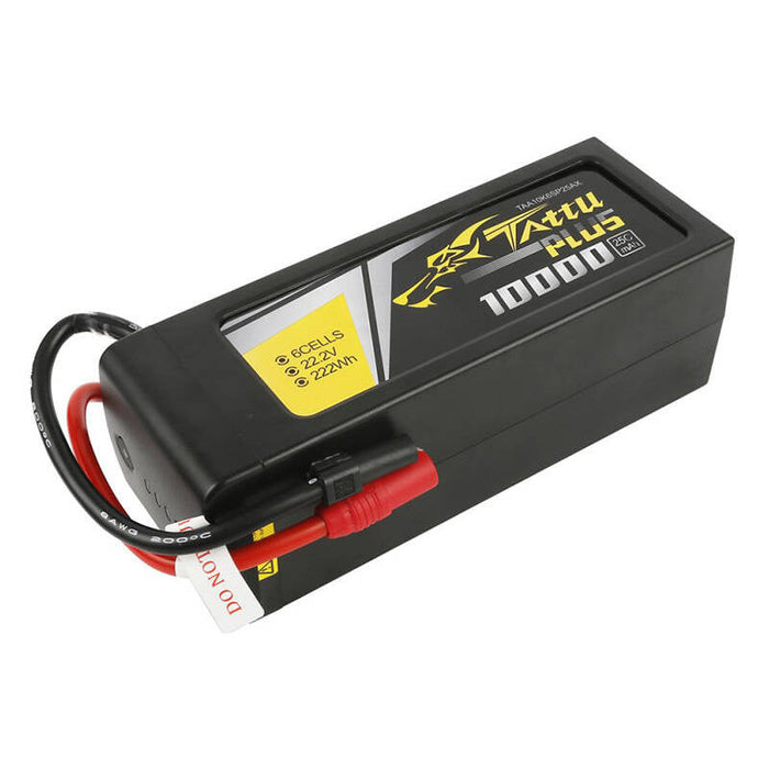 Tattu Plus 10000mAh 22.2V 25C 6S1P Lipo Battery Pack with AS150 + XT150 plug - Lithium and NiMH<<<Batteries<<<RC