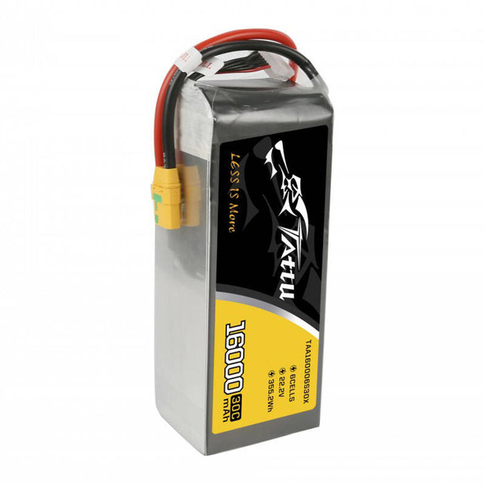 Tattu 16000mAh 22.2V 30C 6S1P LiPo Battery Pack with XT90 Anti-spark Plug