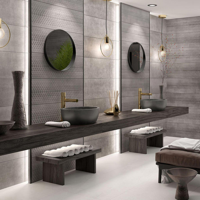 FAIANCE DECOR TAU CERAMICA CHANNEL GRAY 30X90 CM