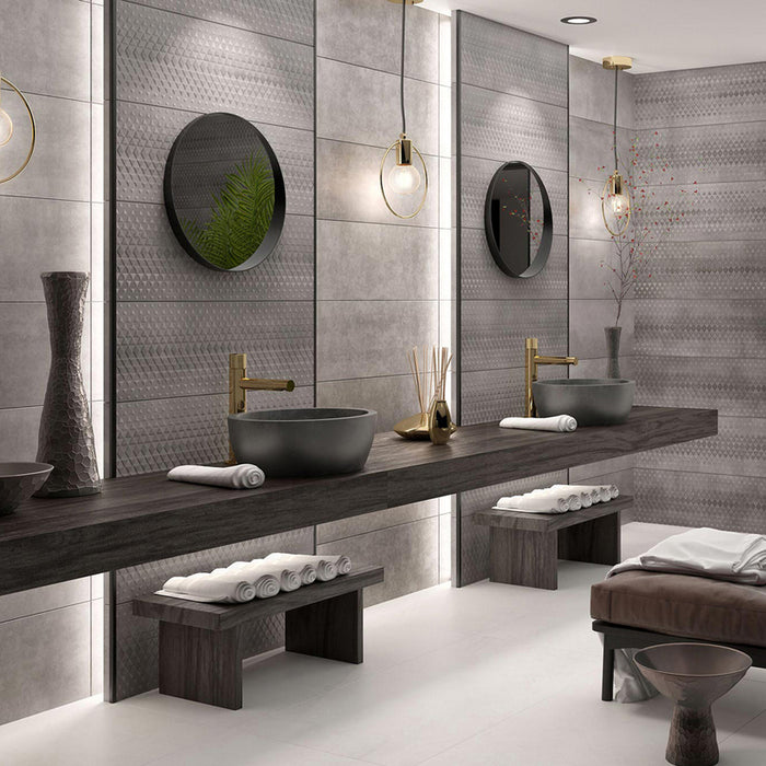 TAU CERAMICA CHANNEL WHITE TILE 30X90 CM