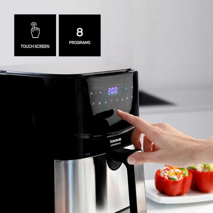 Taurus AF1450XD Single 5 L Stand-alone 1450 W Hot air fryer Black Stainless steel - FryersAGD-FRY<<<Home Appliance