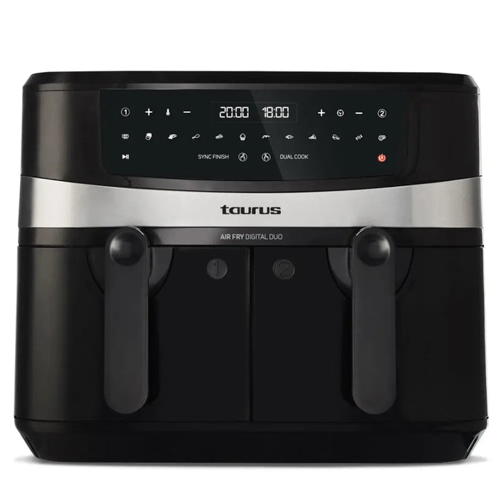 Taurus Air Fry Digital Duo Double 9 L 2200 W Hot air fryer Black - FryersAGD-FRY<<<Home Appliance