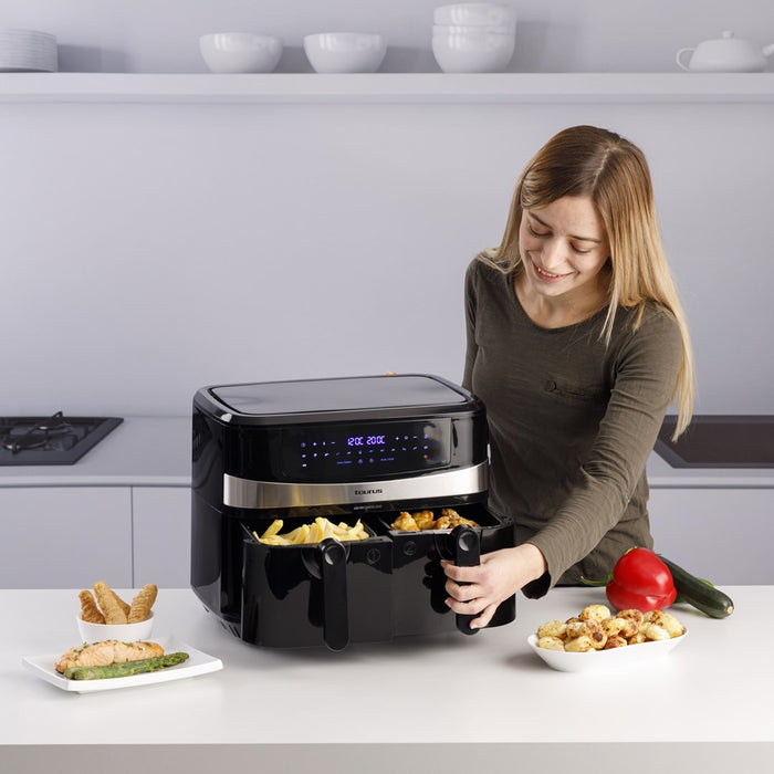 Taurus Air Fry Digital Duo Double 9 L 2200 W Hot air fryer Black