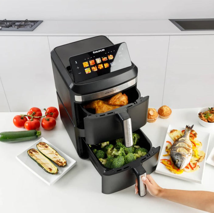 Taurus Air Duo Slim oil-free fryer with two baskets