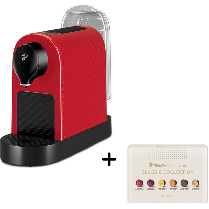 Capsule coffee machine TCHIBO PURE+ RED + 6X10 CAPSULES 15.00 bar, 800.00 ml, RED