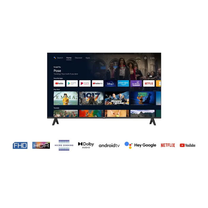 TCL S54 40S5400A TV 101.6 cm (40’’) Full HD Smart TV Wi-Fi Silver - LED<<<Телевизори<<<Телевизори Аудио и