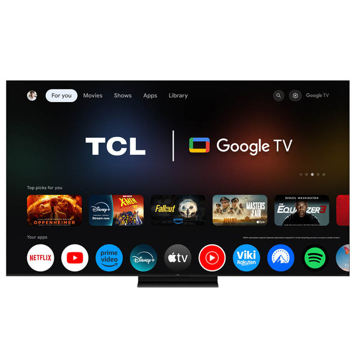 TV TCL 75C71K 4K Ultra HD QD-Mini LED SMART TV, GOOGLE TV, 75.0 ", 189.0 cm