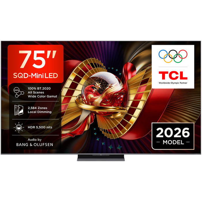 TV TCL 75C8L 4K ULTRA HD SQD-Mini LED SMART TV, GOOGLE TV, 75.0 ", 189.0 cm