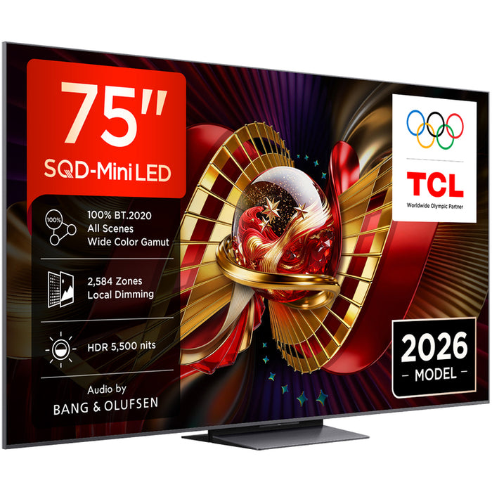 TV TCL 75C8L 4K ULTRA HD SQD-Mini LED SMART TV, GOOGLE TV, 75.0 ", 189.0 cm