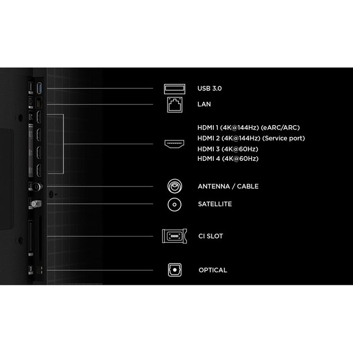 TV TCL 65Q7D, 65"(164 cm), SQD-Mini LED, 4K Ultra HD, Smart TV, Google TV