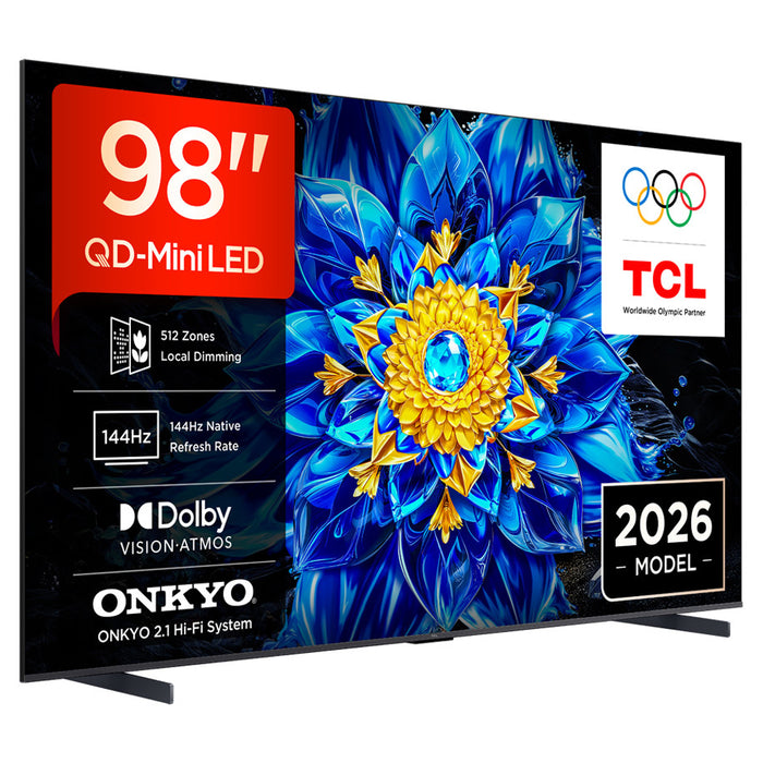 TV TCL 98P8L 4K ULTRA HD QD-Mini LED SMART TV, GOOGLE TV, 98.0 ", 248.0 cm