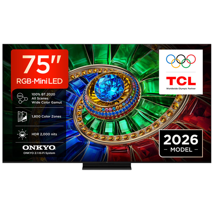 TV TCL 75RM7L 4K ULTRA HD RGB-Mini LED SMART TV, 75.0 ", 189.0 cm
