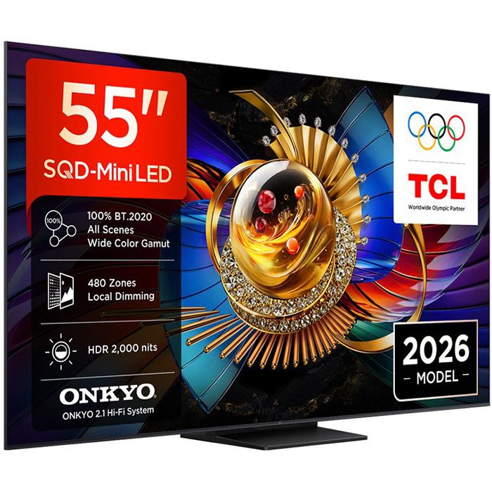TV TCL 55Q7D, 55"(139 cm), SQD-Mini LED, 4K Ultra HD, Smart TV, Google TV