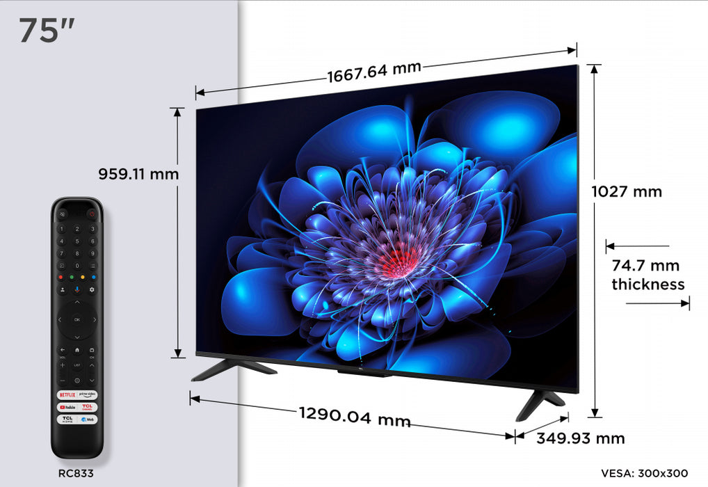 TV TCL LED 75P69K