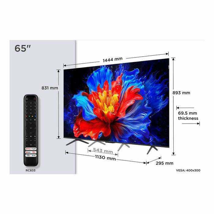 Smart TV TCL 65P8K 65" 4K Ultra HD LED HDR D-LED QLED