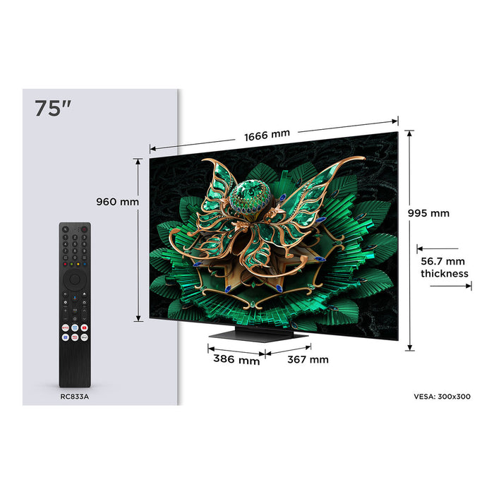 Smart TV TCL 75C7K 75" 4K Ultra HD HDR QD Mini LED