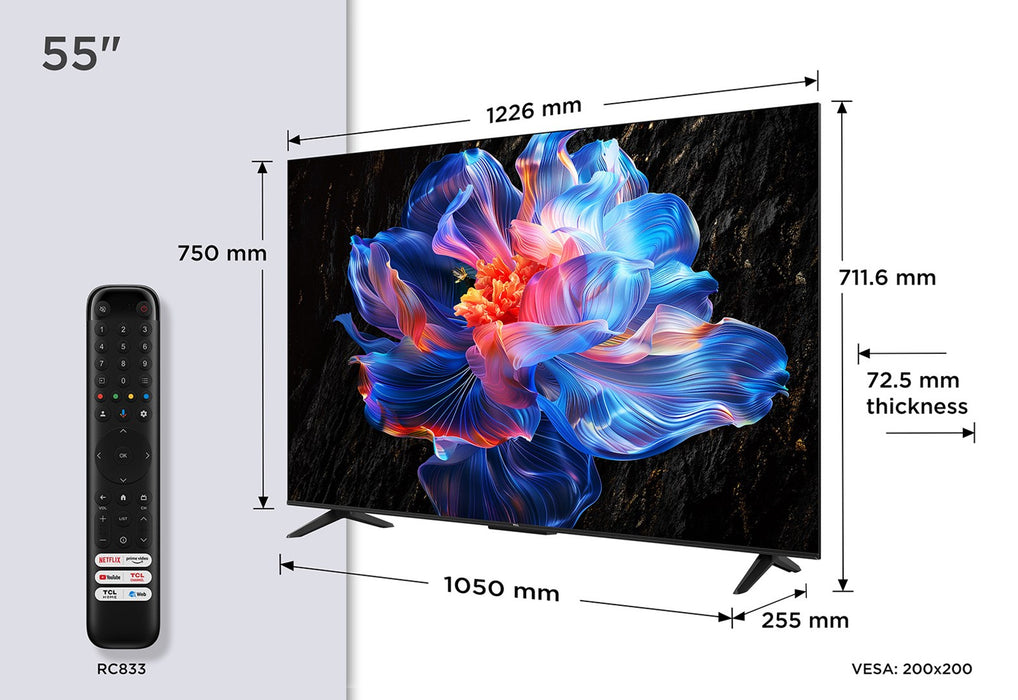 TV TCL 55V6C, LED, 55 inch, 139 cm, 3840x2160 UHD-4K, Smart TV, Android