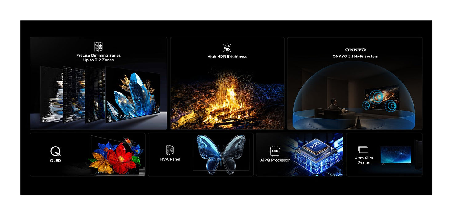 TCL C6KS 65C6KS TV 165.1 cm (65") 4K Ultra HD Smart TV Wi-Fi Metallic