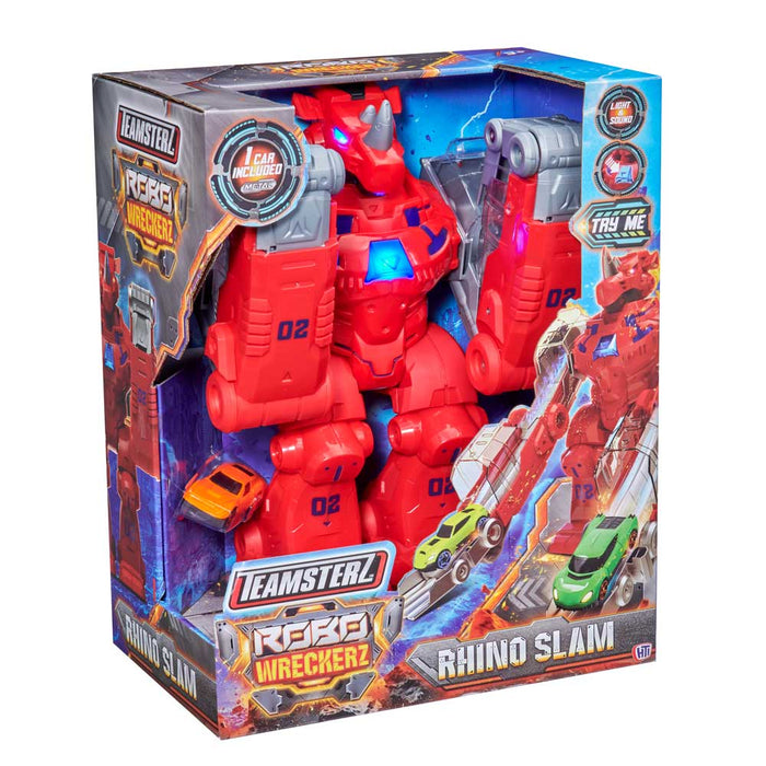 HTI TEAMSTERZ Robo Wreckerz Rhino Launcher with Car