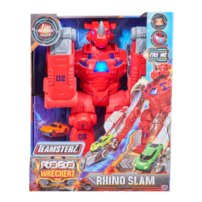 HTI TEAMSTERZ Robo Wreckerz Rhino Launcher with Car