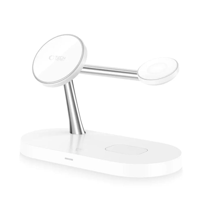 Tech-Protect A12 3in1 MagSafe Inductive Charger for Smartphone/Headphones/Smartwatch - White - Cell phone USB