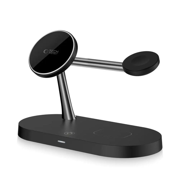 Tech-Protect A12 3in1 MagSafe Inductive Charger for Smartphone/Headphones/Smartwatch - Black - Cell phone USB