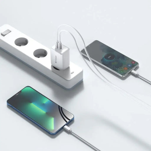 Tech-Protect C35W-2 charger 2x USB-C PD 35W - black - Cell phone USB charger<<<HurtelXML