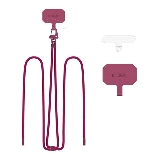 Tech-Protect C5S Rope Crossbody Strap Leash - Burgundy - Other cell phone equipment<<<HurtelXML
