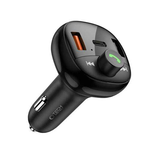 Tech-Protect CC06 3-port PD72W car charger with transmitter - black - Cell phone USB charger<<<HurtelXML