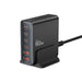Tech-protect DC80W-GAN 6-PORT PD80W/QC3.0 Charging Station - Black - Cell phone USB charger<<<HurtelXML