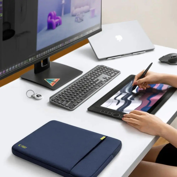 Tech-Protect Defender Laptop Bag 13-14 - Navy Blue - Laptop bags<<<HurtelXML