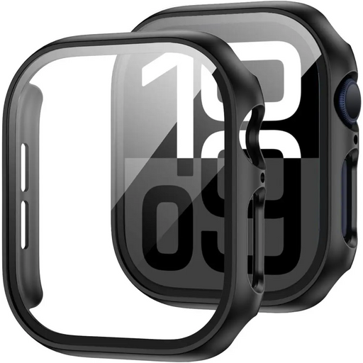 Tech-Protect Defense360 Tempered Glass Case for Apple Watch 10 (42mm) - Black - Cell phone cases and covers<<<HurtelXML