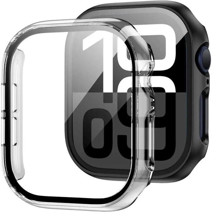 Tech-Protect Defense360 Tempered Glass Case for Apple Watch 10 (46mm) - Clear - Cell phone cases and covers<<<HurtelXML