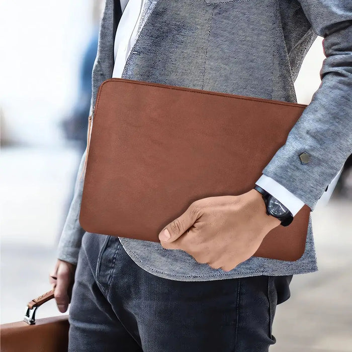 Tech-Protect Fleece Laptop Bag 13-14 - Brown - Laptop bags<<<HurtelXML