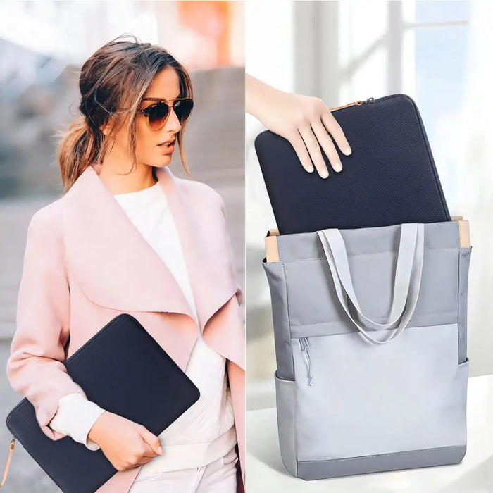 Tech-Protect Fleece Laptop Bag 15-16 - Navy Blue - Laptop bags<<<HurtelXML