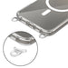 Tech-Protect FlexAir Chain MagSafe Case for iPhone 16 Pro Max - Clear + 2 Lanyards (Black and Taupe) - Cell phone cases