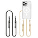 Tech-Protect FlexAir Chain MagSafe Case for iPhone 16 Pro Max - Clear + 2 Lanyards (Black and Taupe) - Cell phone cases