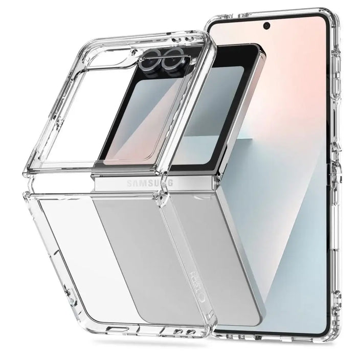Tech-Protect FlexAir Hybrid Case for Samsung Galaxy Z Flip 6 / 7 FE - Transparent - Cell phone cases