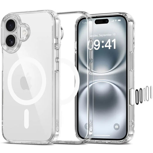 Tech-Protect Flexair Hybrid CC Magsafe iPhone 16 Case - Clear - Cell phone cases and covers<<<HurtelXML